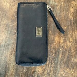 Coach Black Poppy Leather Wallet